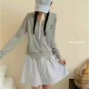 Nezha pattern cardigan